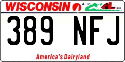 WI license plate 389NFJ