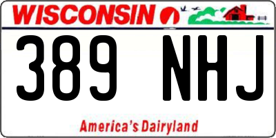 WI license plate 389NHJ