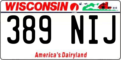 WI license plate 389NIJ