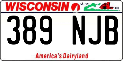 WI license plate 389NJB