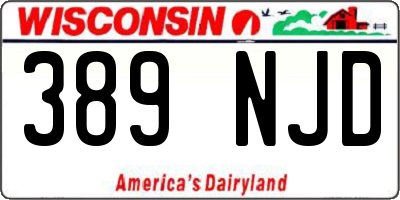 WI license plate 389NJD