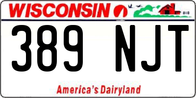WI license plate 389NJT