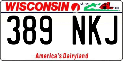 WI license plate 389NKJ