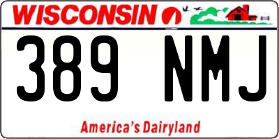 WI license plate 389NMJ