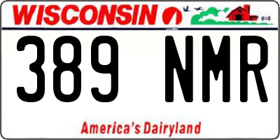 WI license plate 389NMR