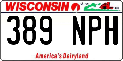 WI license plate 389NPH