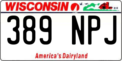 WI license plate 389NPJ