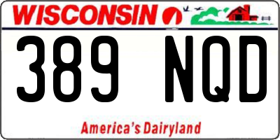WI license plate 389NQD