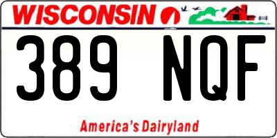 WI license plate 389NQF
