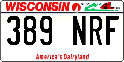 WI license plate 389NRF