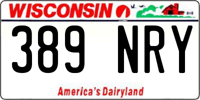 WI license plate 389NRY
