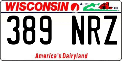 WI license plate 389NRZ