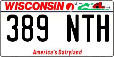 WI license plate 389NTH