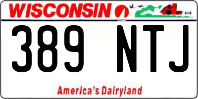 WI license plate 389NTJ