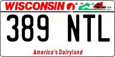 WI license plate 389NTL