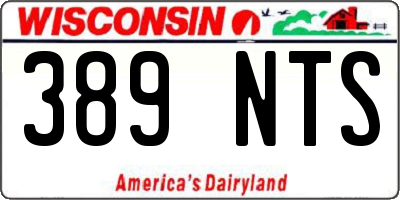 WI license plate 389NTS