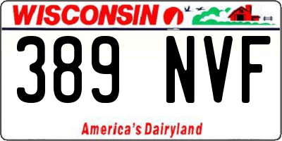 WI license plate 389NVF