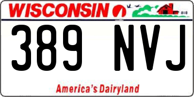 WI license plate 389NVJ