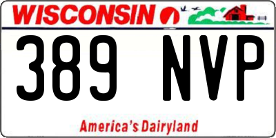 WI license plate 389NVP