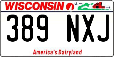 WI license plate 389NXJ