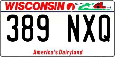 WI license plate 389NXQ