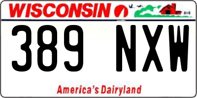 WI license plate 389NXW