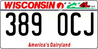 WI license plate 389OCJ