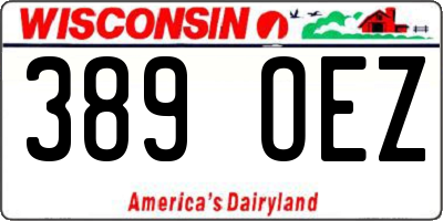 WI license plate 389OEZ