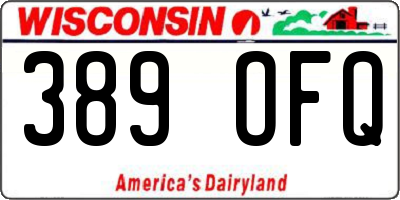 WI license plate 389OFQ