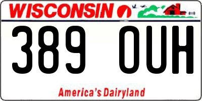 WI license plate 389OUH