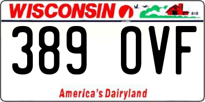 WI license plate 389OVF