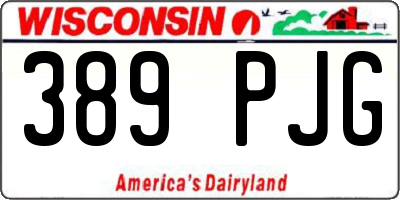 WI license plate 389PJG