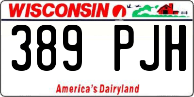 WI license plate 389PJH