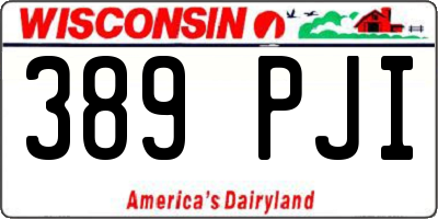 WI license plate 389PJI
