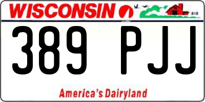 WI license plate 389PJJ