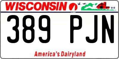 WI license plate 389PJN