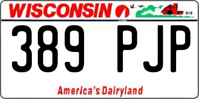 WI license plate 389PJP
