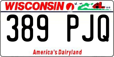 WI license plate 389PJQ