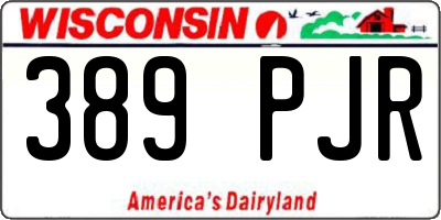 WI license plate 389PJR