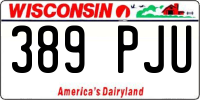 WI license plate 389PJU