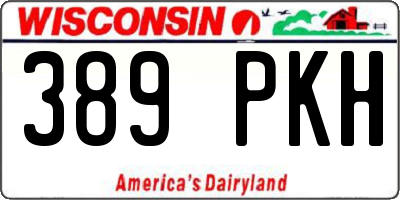 WI license plate 389PKH