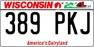 WI license plate 389PKJ