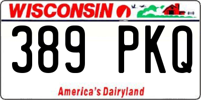 WI license plate 389PKQ