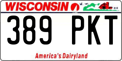 WI license plate 389PKT