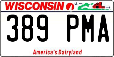 WI license plate 389PMA