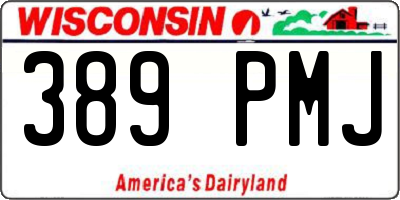 WI license plate 389PMJ