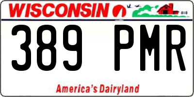 WI license plate 389PMR