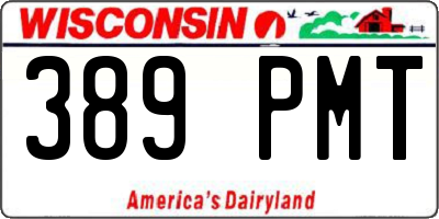 WI license plate 389PMT