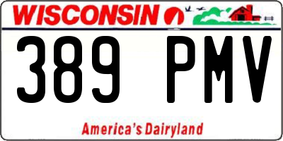 WI license plate 389PMV