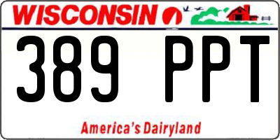WI license plate 389PPT